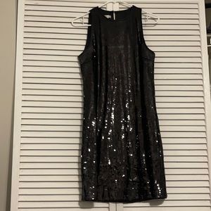 Cocktail style black sequenced dress